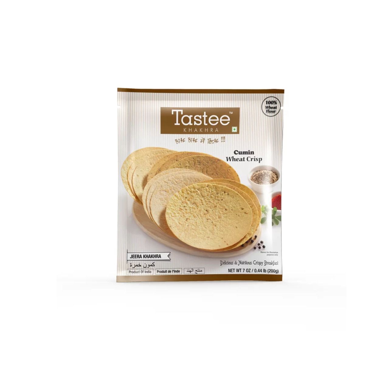 Tastee Khakhra Cumin Wheat Crisp 200gm