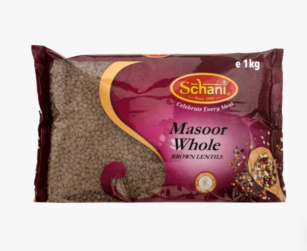 Schani Masoor Whole Brown Lentils 1 Kg