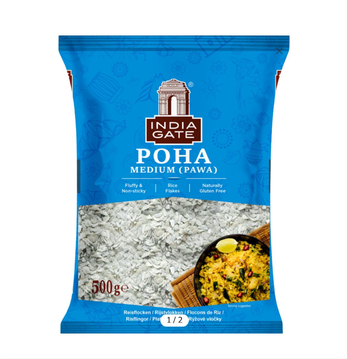 Indiagate Poha Medium 500g