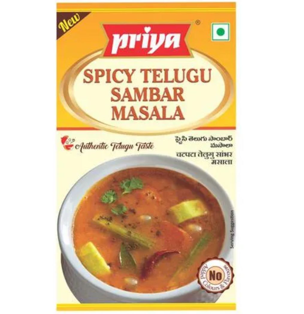 Priya Spicy Telugu Sambar Masala 50g