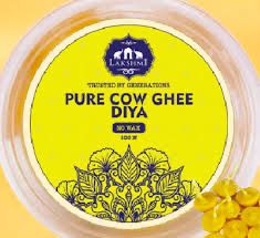 Laxmi Pure Cow Ghee Diya 100n(No Wax) Yellow