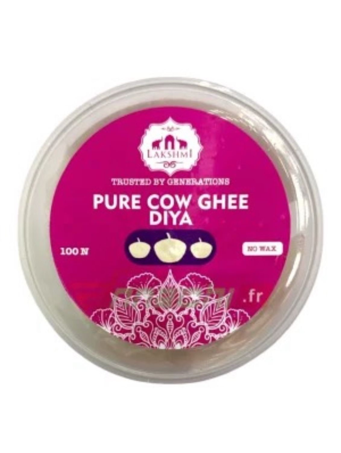 Laxmi Pure Cow Ghee Diya 100n(No Wax) White