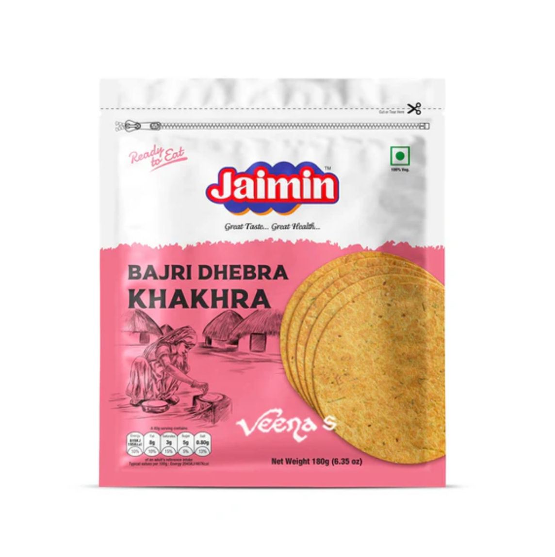 Jaimin Bajri Dhebra Khakhra 180g