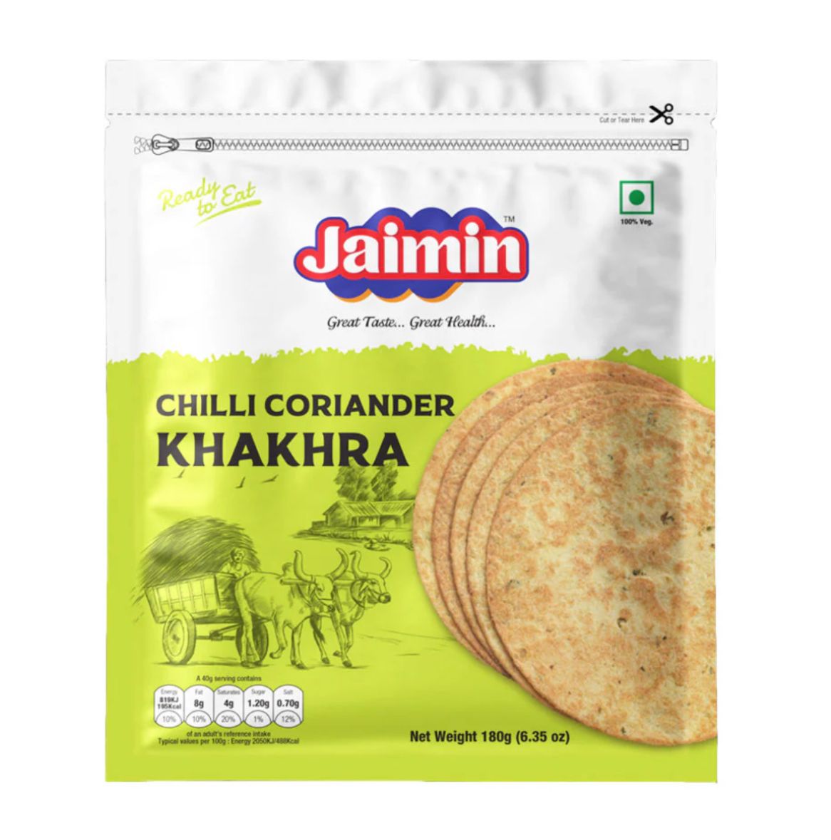 Jaimin Chilli Coriander Khakhra 180g