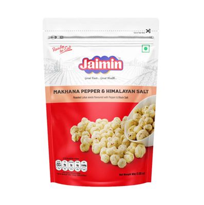 Jaimin Makhana Pepper &amp; Himalayan Salt 80g