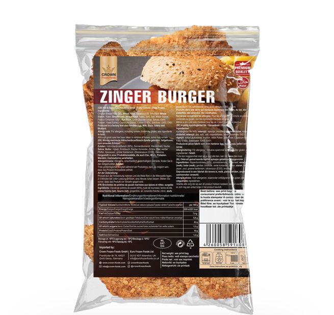 Crown Zinger Burger 1 Kg