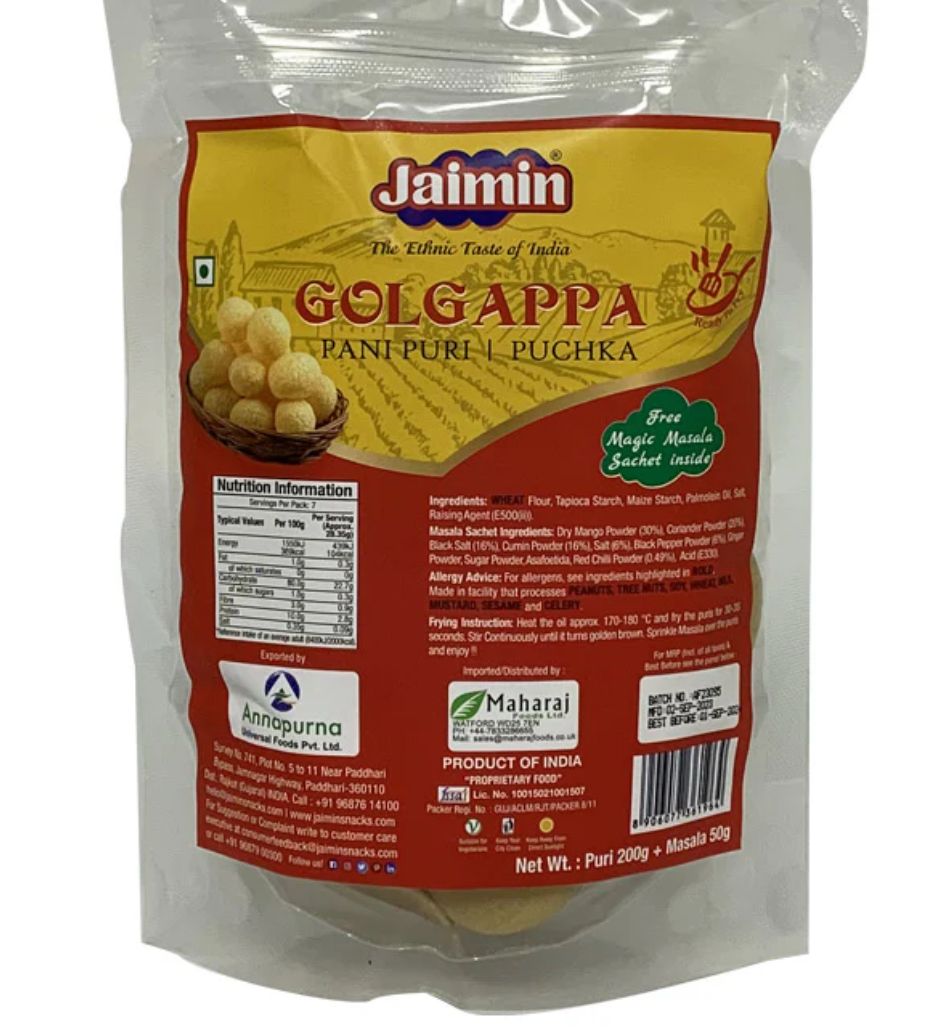 Jaimin Panipuri 250g With Masala