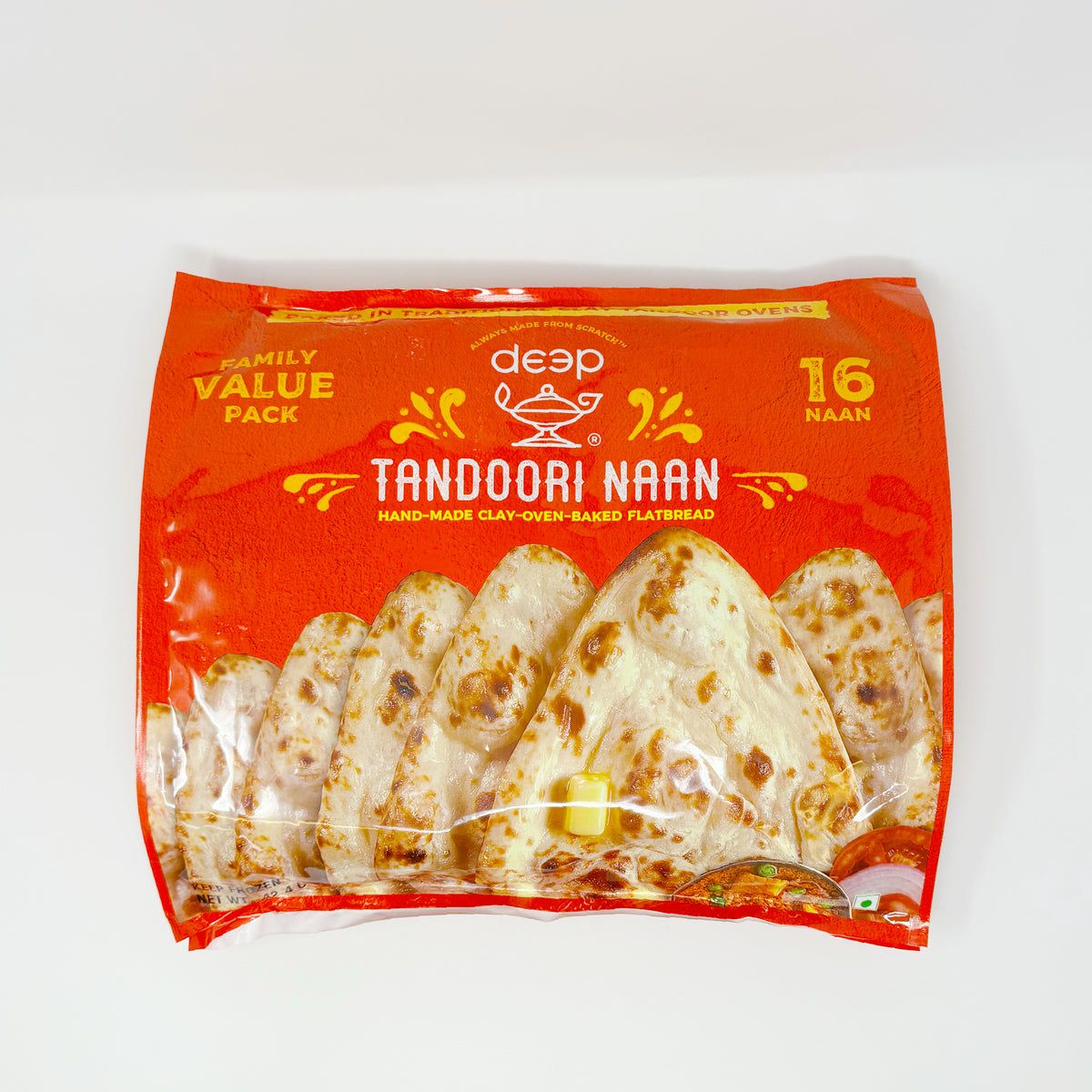 Deep Tandoori Naan 1.36kg (16pcs)