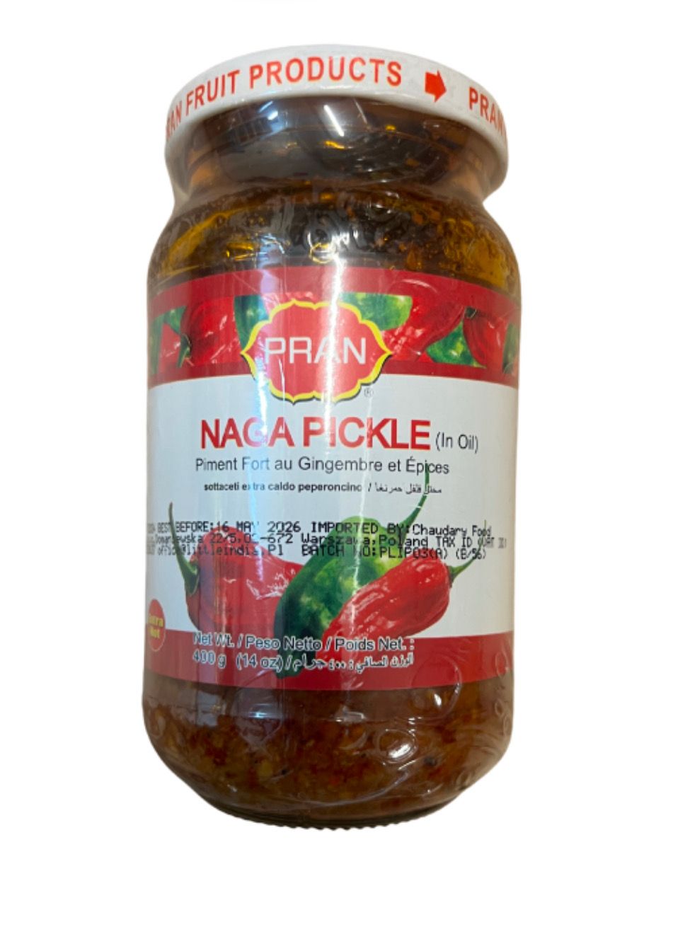 Pran Naga Chilli Pickle 400gm