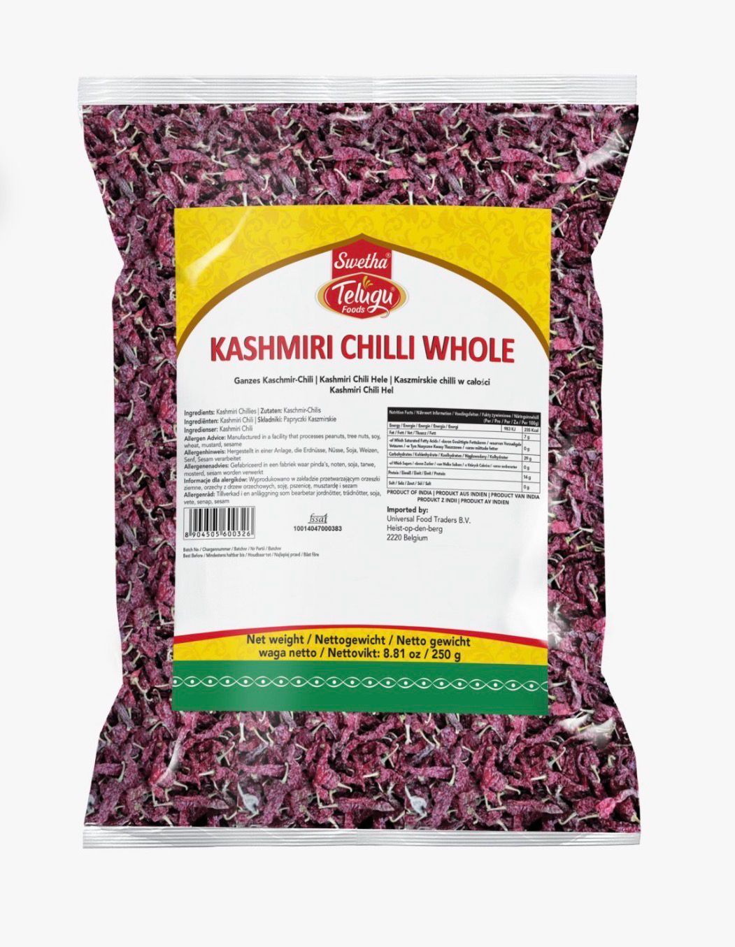 Telugu Kashmiri Chilli Whole 250g