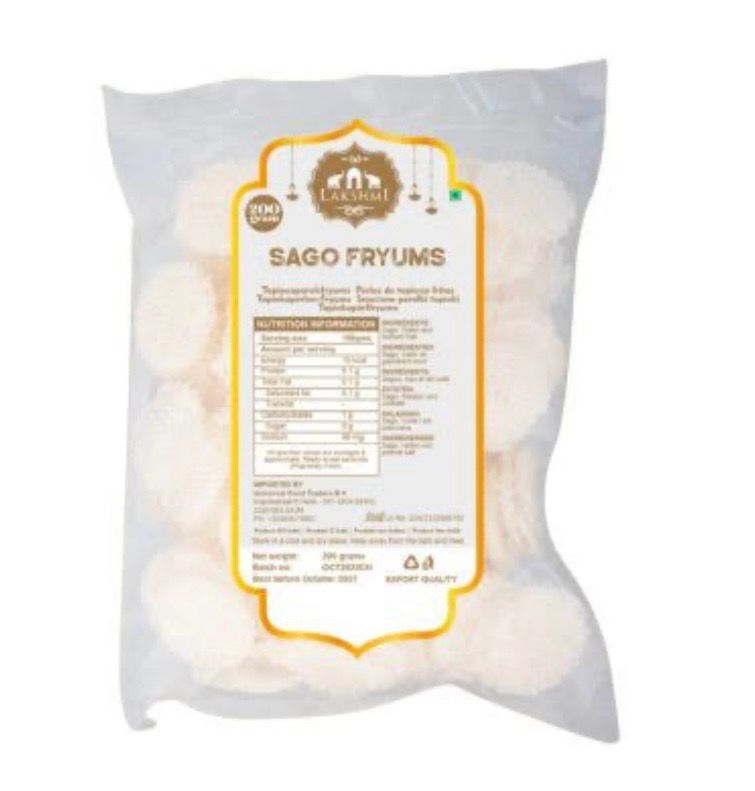 Lakshmi Sago Fryums 200 g