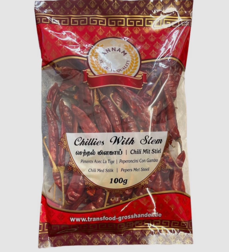Annam Chillies With Stem 100g