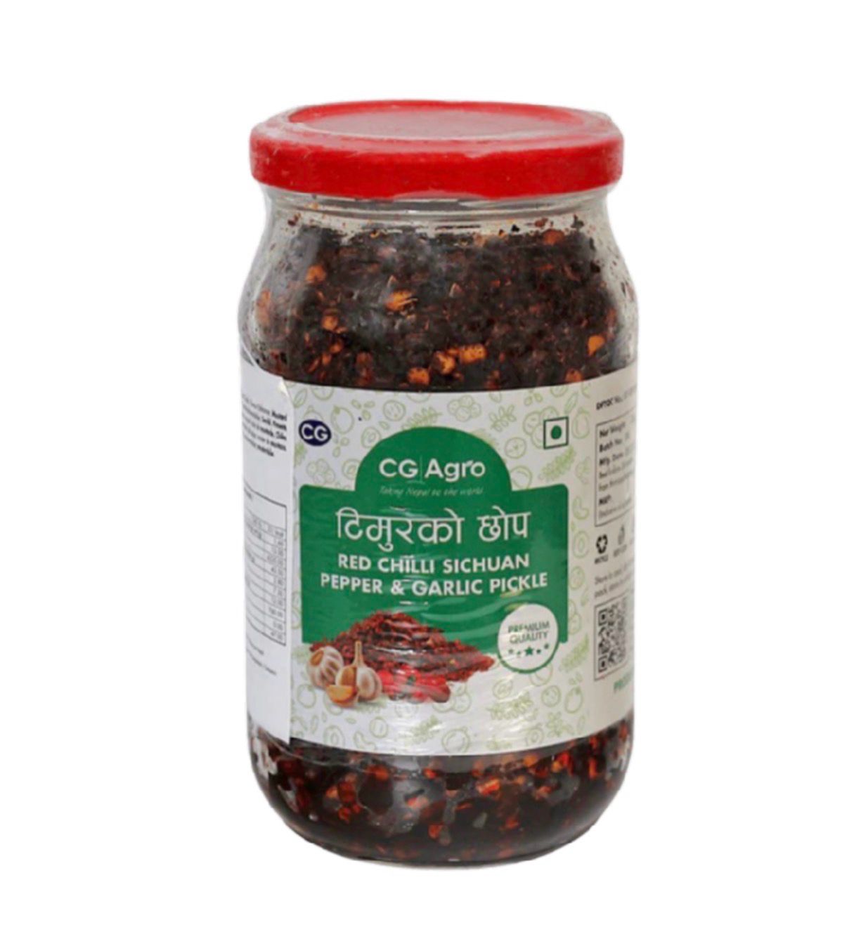 Cg Agro Red Chilli Sichuan Pepper And Garlic Pickle 250g