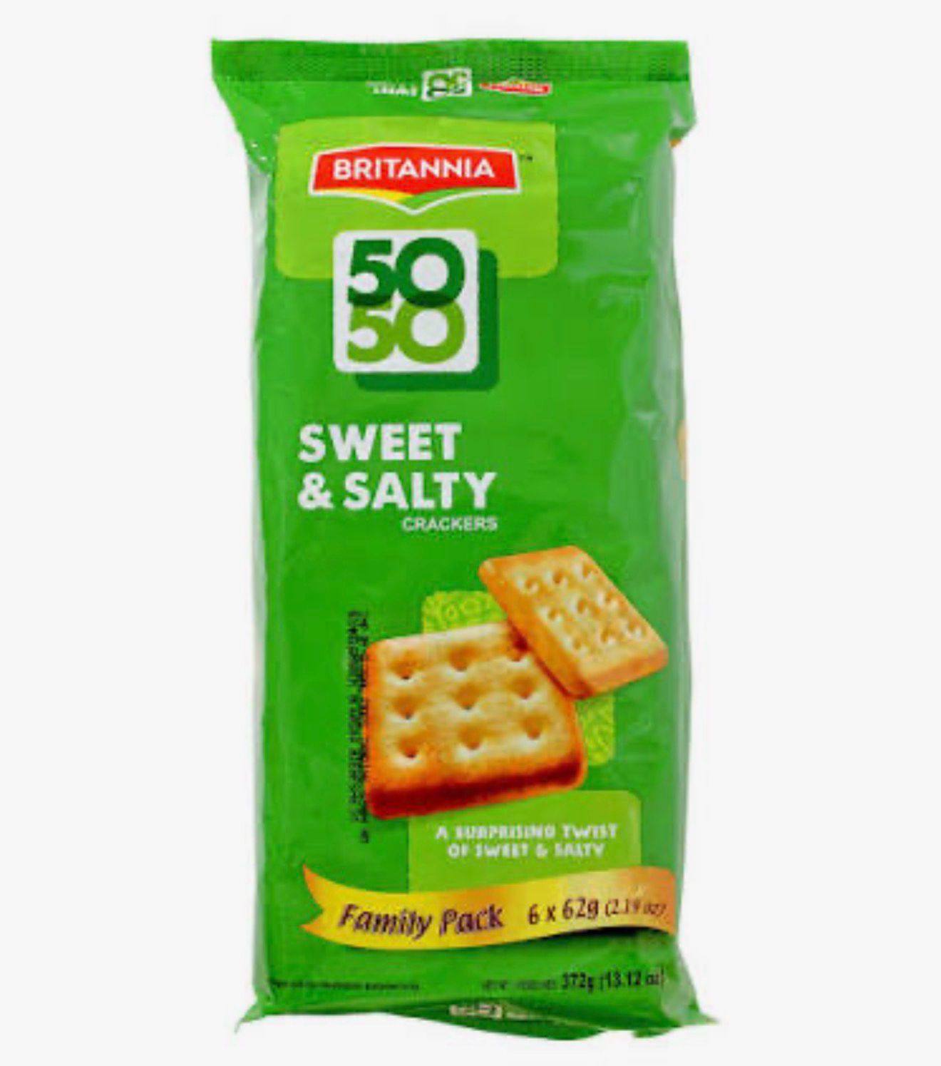Britannia 50:50 Sweet And Salty Crackers 6*62g