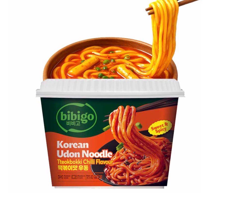Bibigo Udon Noodles Tteokbokki Chilli Flavour 187,2g