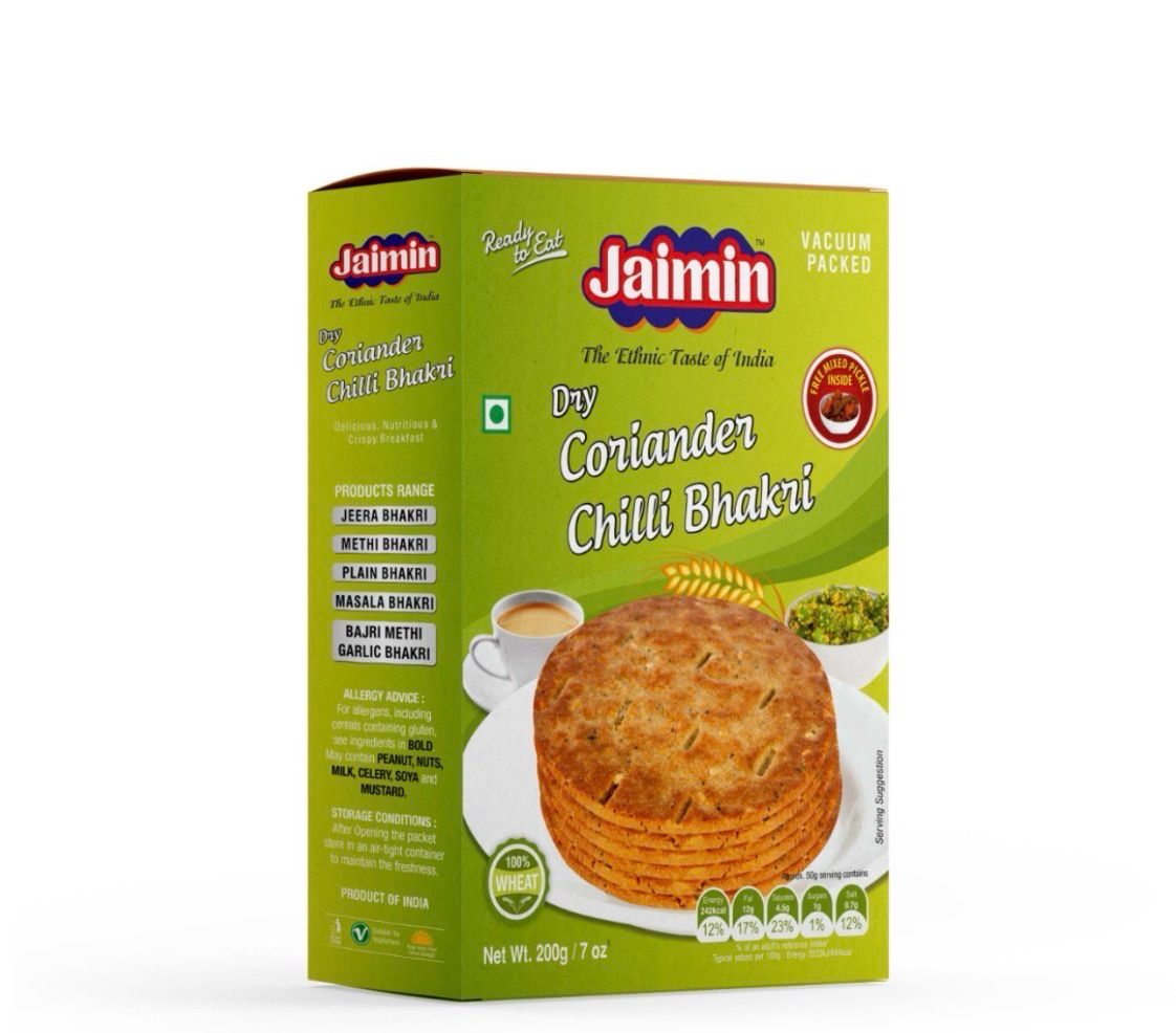 Jaimin Dry Bhakri Chilli Coriander 200g