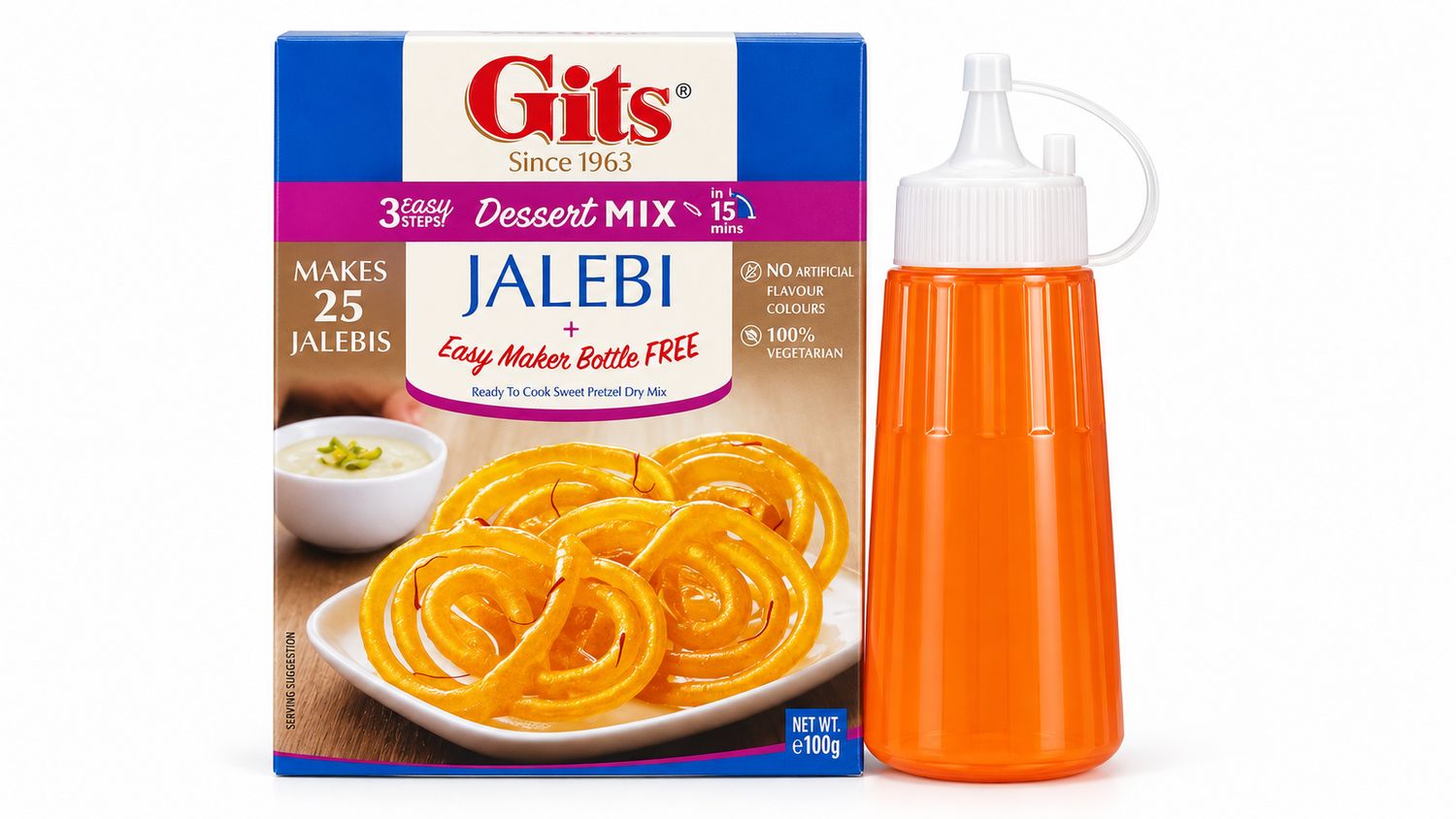 Gits Jalebi Mix With Bottle 100g