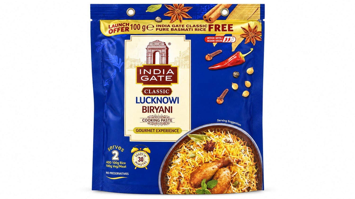 India Gate Classic Lucknowi Biryani Paste 100g
