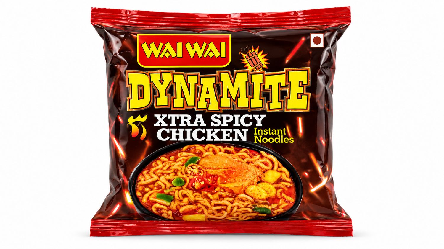 Wai Wai Dynamite Xtra Soicy Chicken Noodles 100g