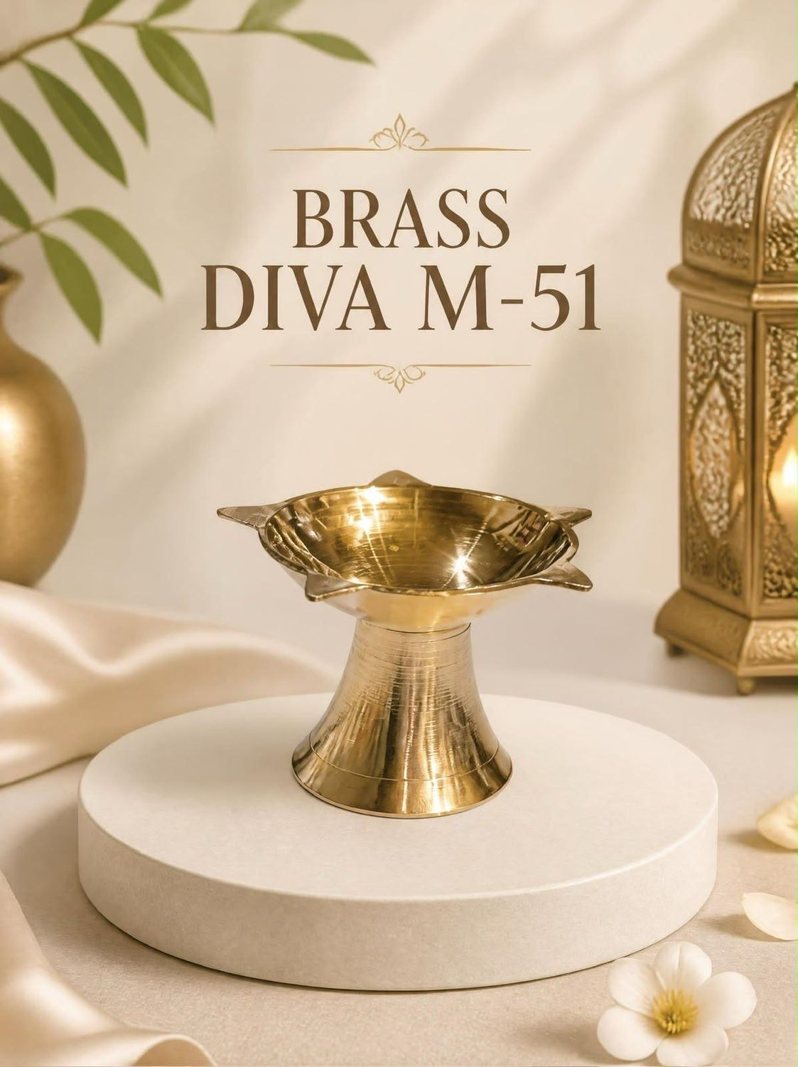 BRASS STAR SHAPE Diya M51 SIZE-02