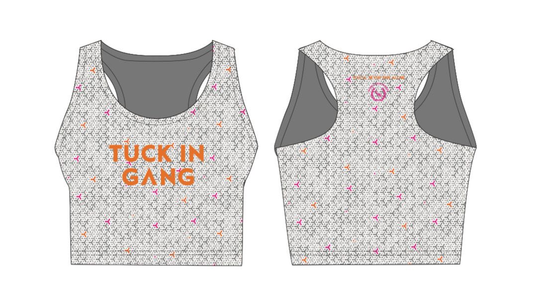 Izitebele- TUCK IN G^NG - Crop Top- Small (White)