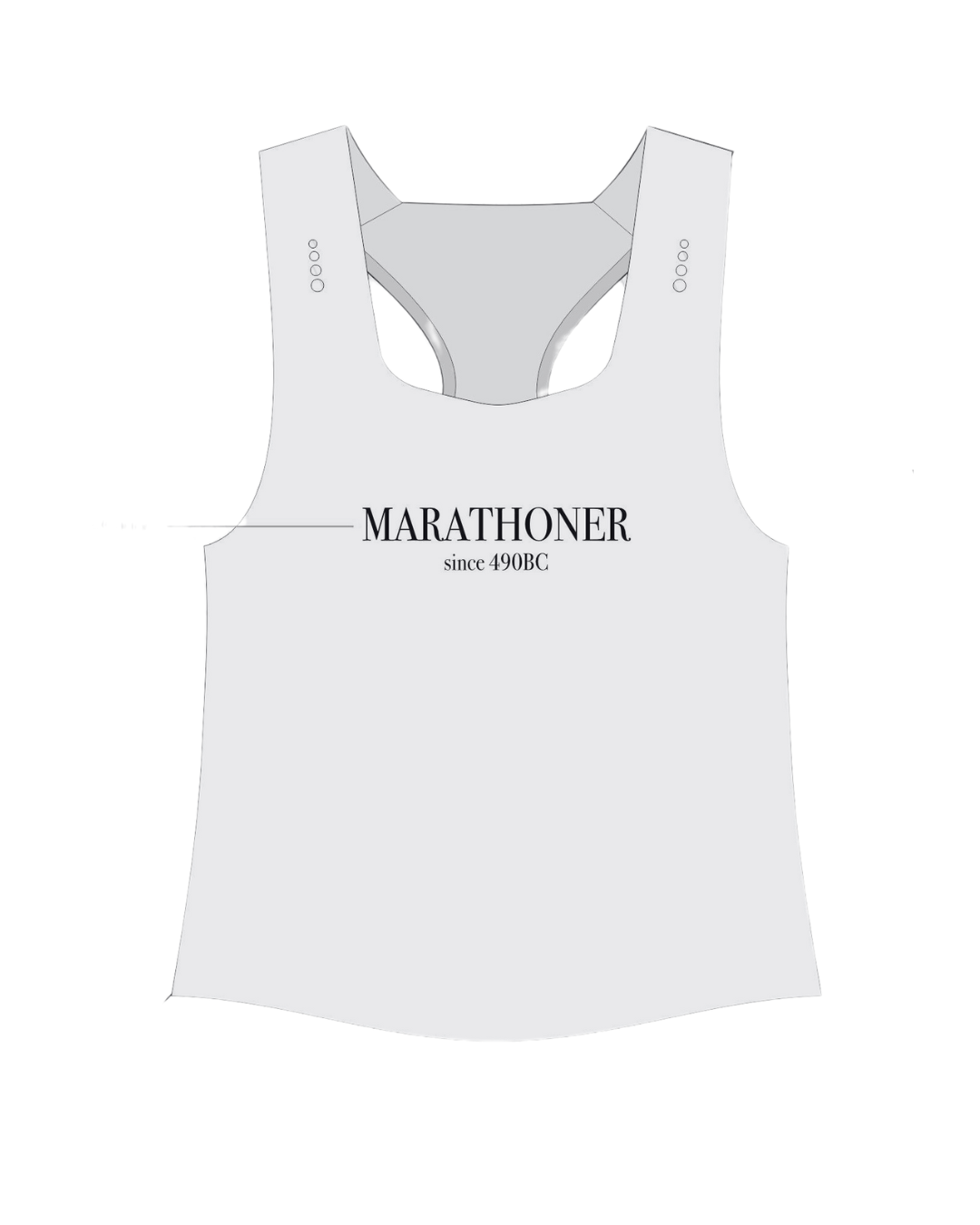 MARATHONER - Laser vest- Ladies-Small (White)
