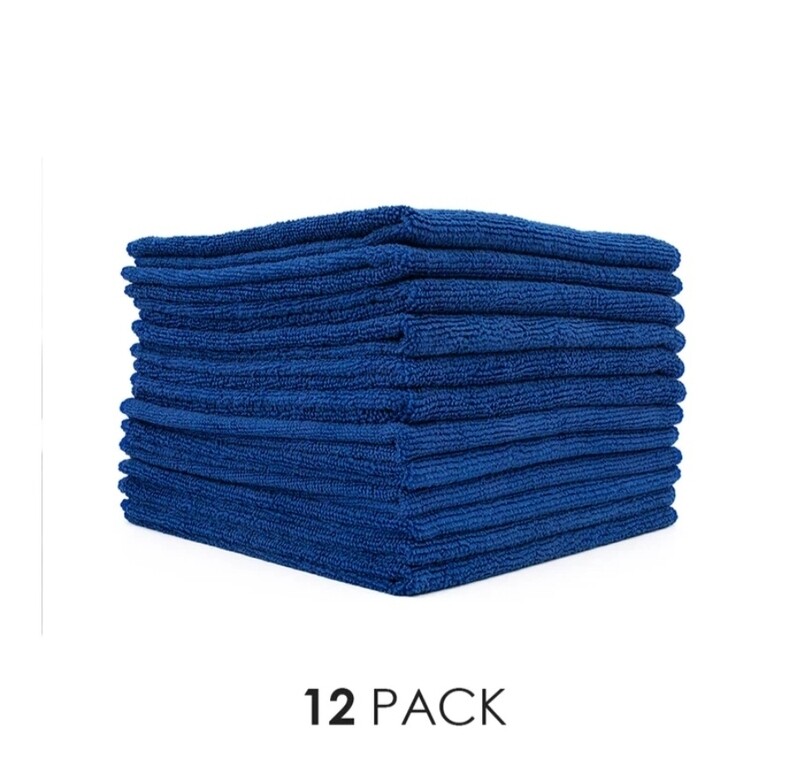 The Rag Company All-Purpose Microfiber Terry Cleaning Towels Blue 12Pk 