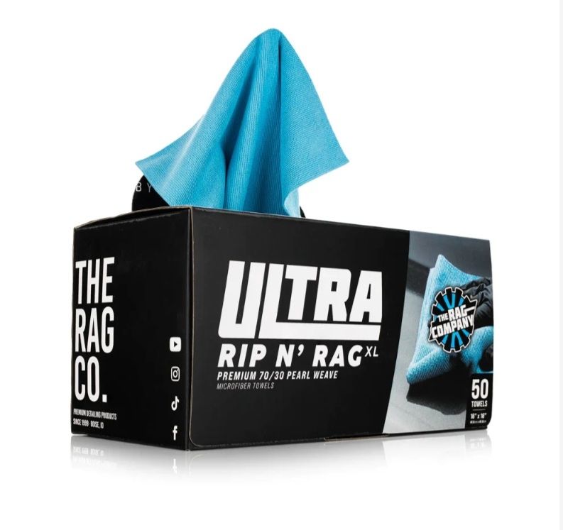 The Rag Company ULTRA RIP N&#39; RAG XL Multi-Purpose Microfiber Towels 50pk