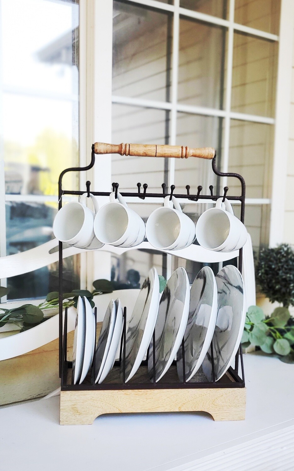 Farmhouse Dish Display Organizer