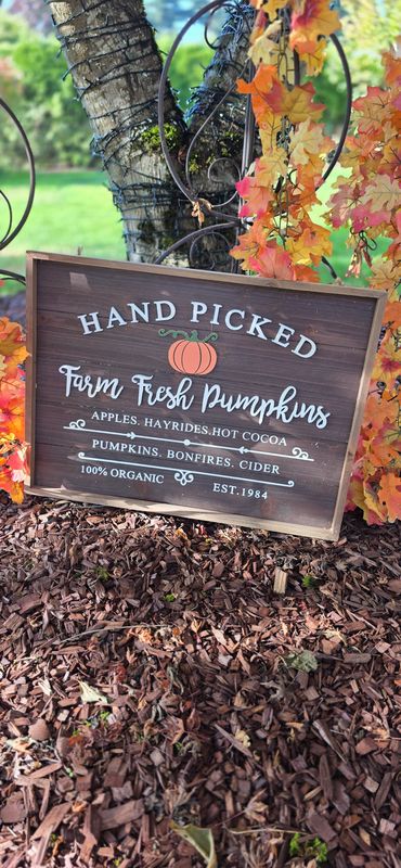 Farm Fresh Pumpkins Dimensional Wall Sign