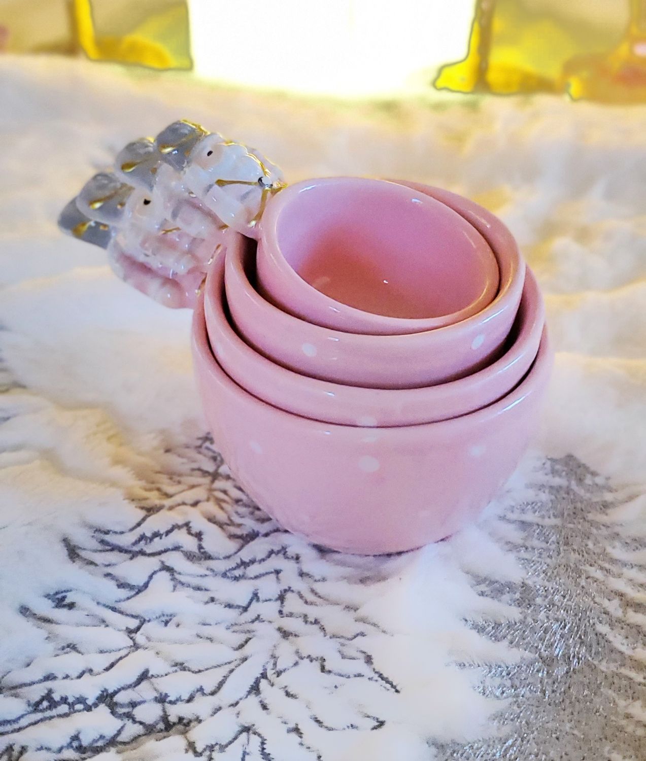 Cherish The Season Pink Nutcracker Measuring Cup Set