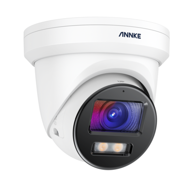 ANNKE  Network H265 8MP POE IP Surveillance Camera NightChroma Full Time Color 4K CCTV Turret Camera with Microphone