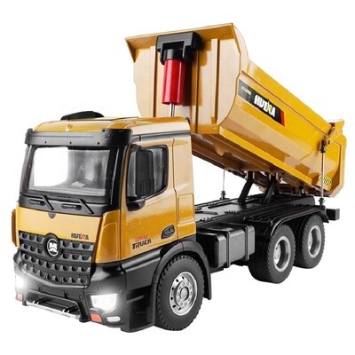 Amiqi Huina 1582 1:14 Full Metal Strong Scale 10 Channels Radio Control Tilt Dump Truck Dumper Lorry Rc Construction Toy Truck