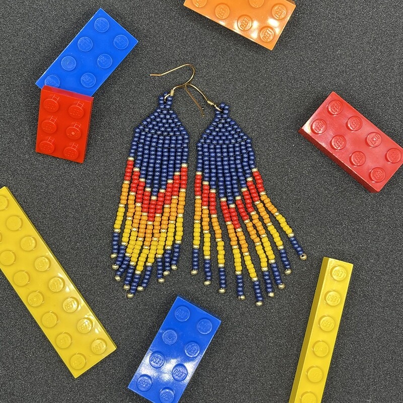 Viseči uhani blok - lego