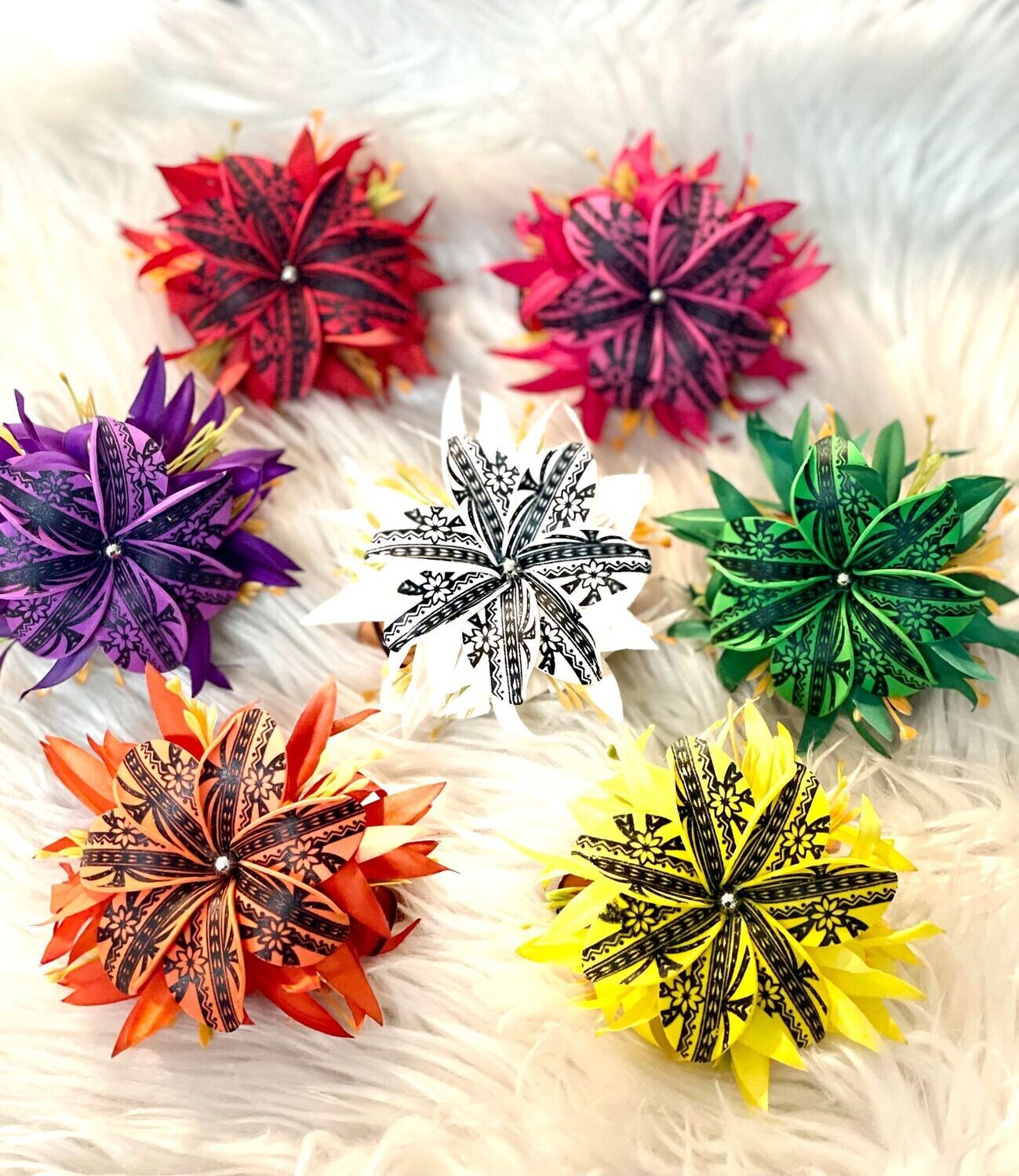 Tribal Flower Hair Clip