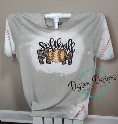 Softball mom bleached tee
