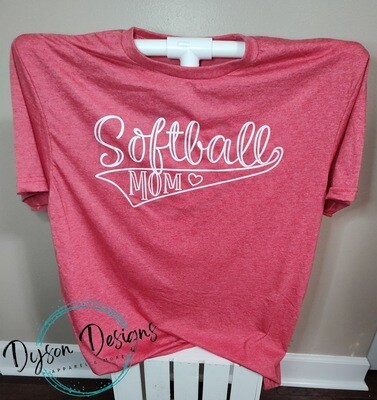 Softball mom red tee