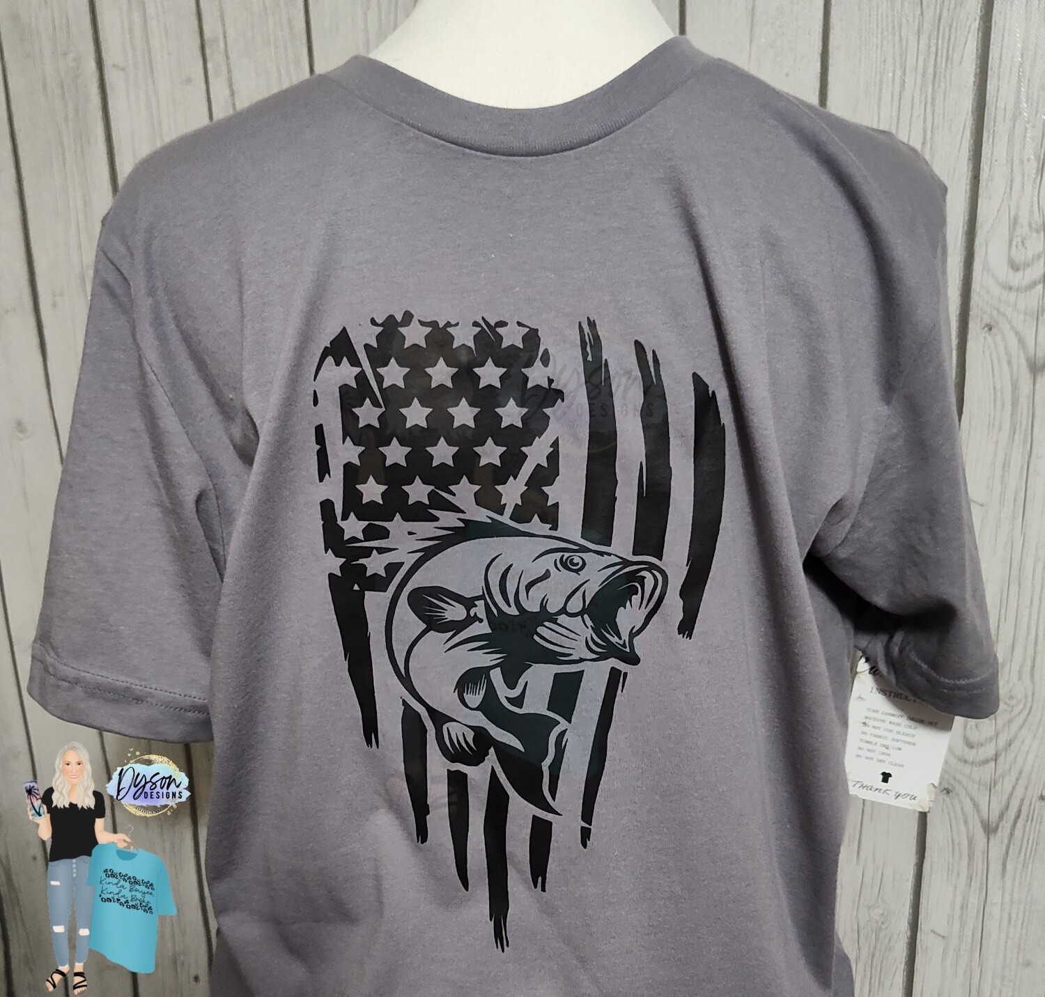 Fish and flag