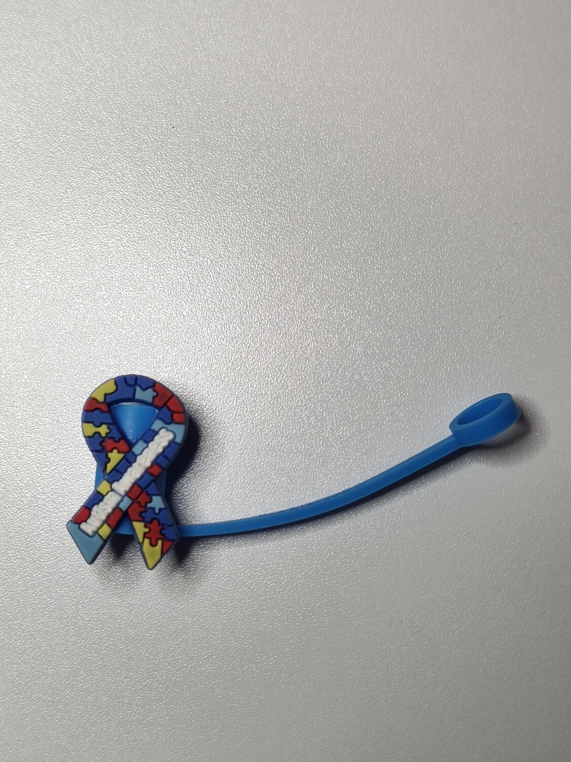 Autism awareness straw topper