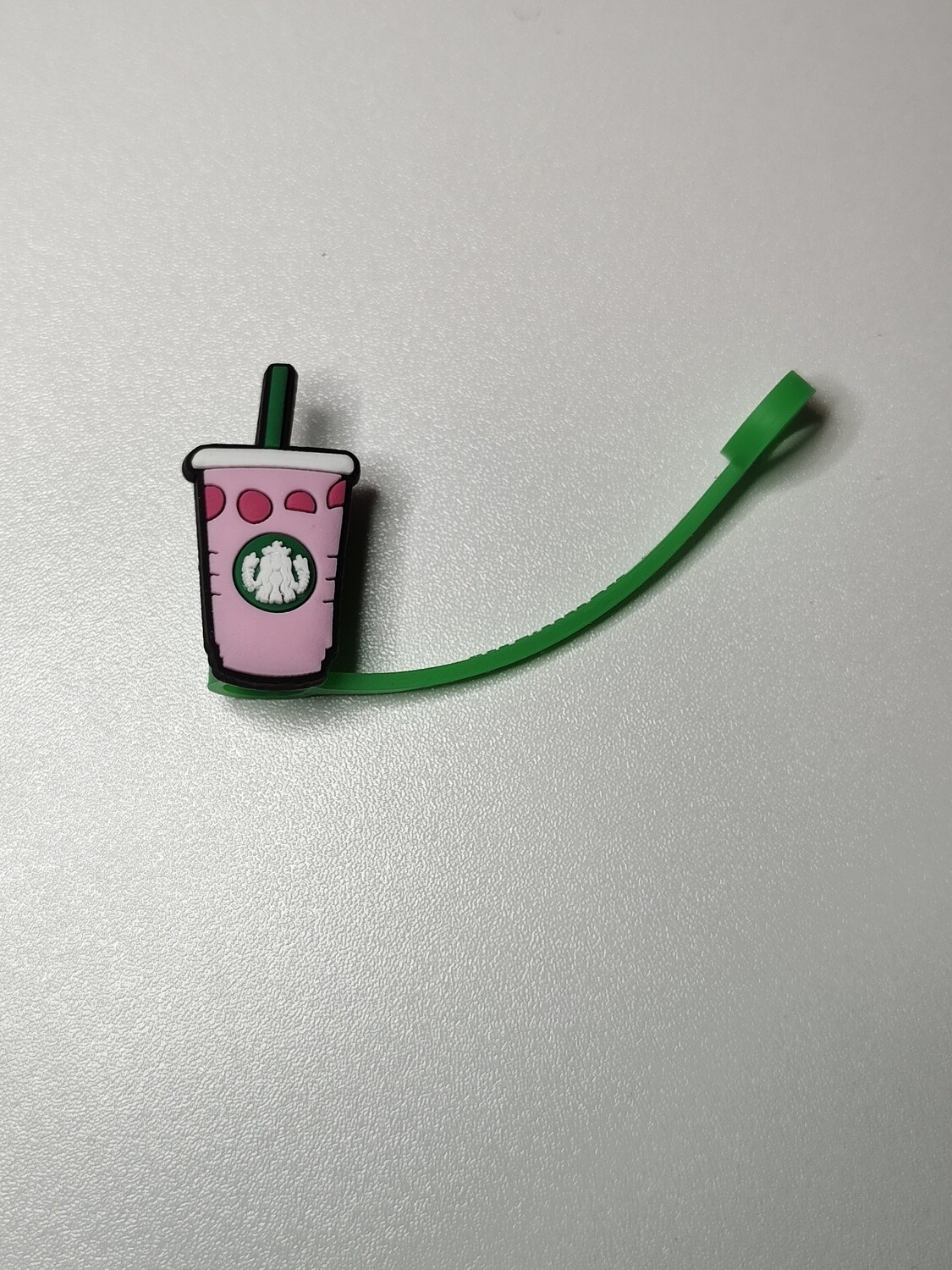 Pink drink straw topper
