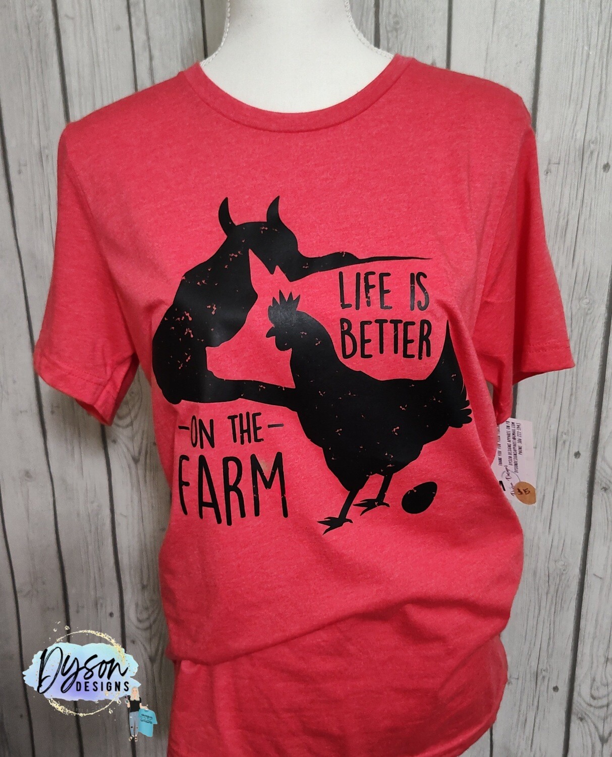 Life is better on the farm-Size M