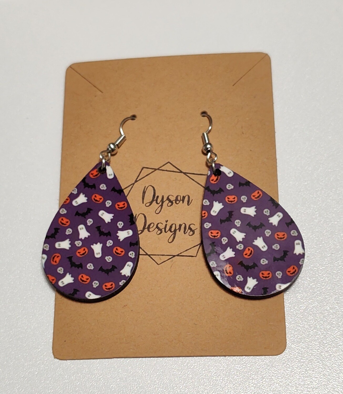 Purple spooky earrings