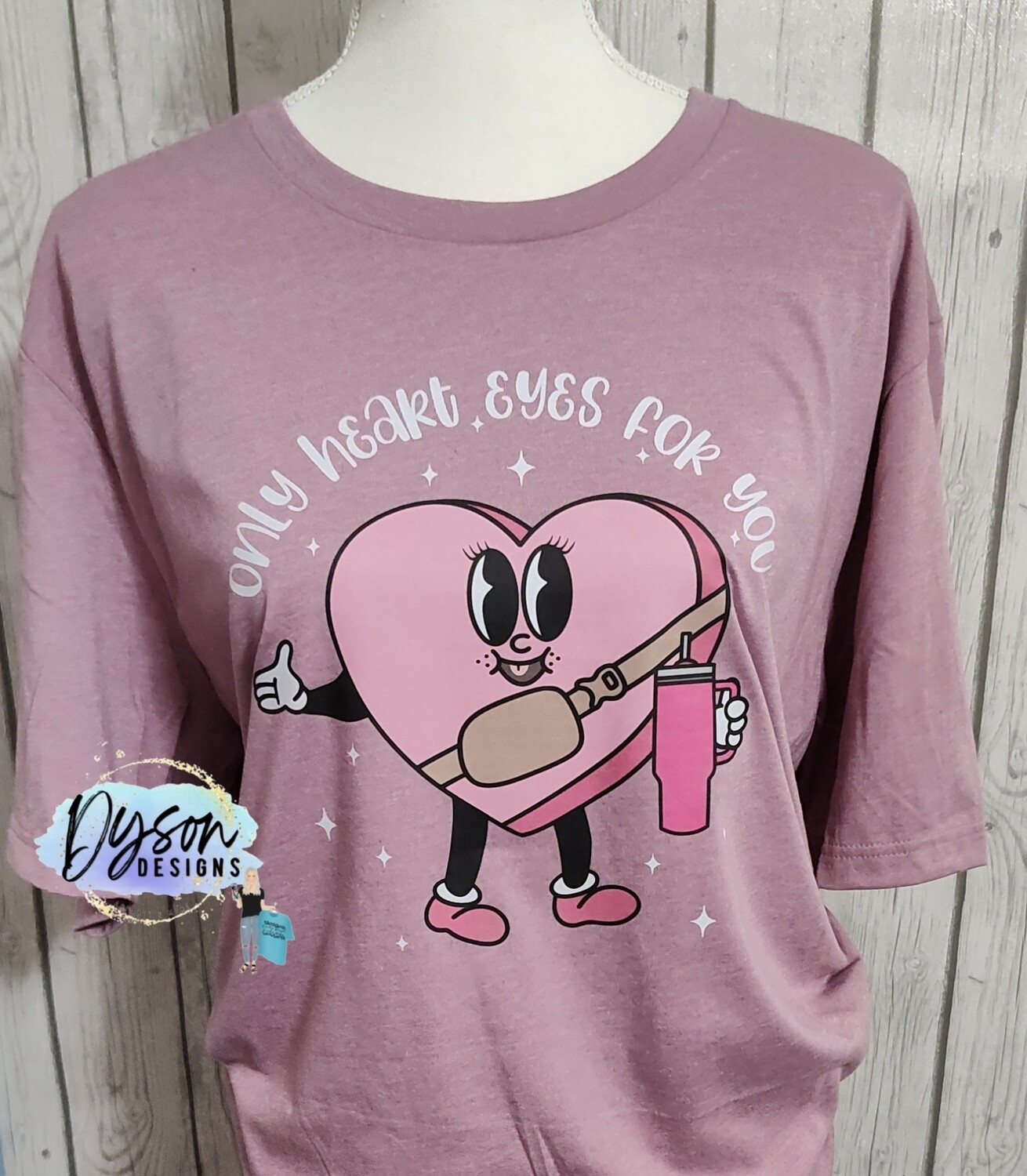 Only heart eyes for you (white words) size 2XL