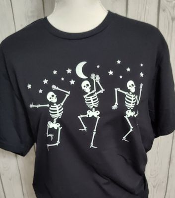 Dancing skeletons (glow in the dark) SIZE M