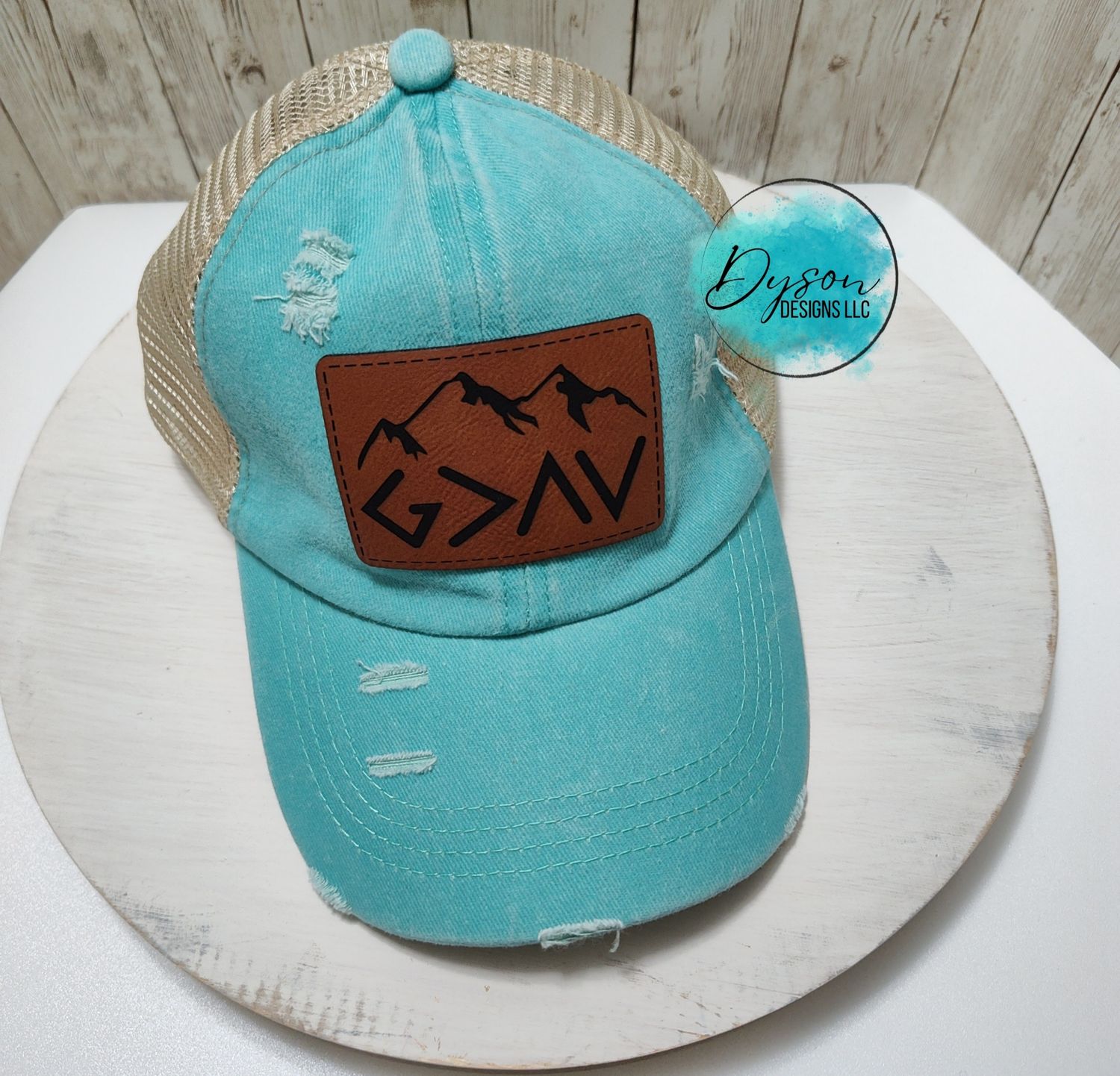 God is greater (aqua)