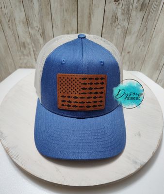 Fish flag (blue/gray)