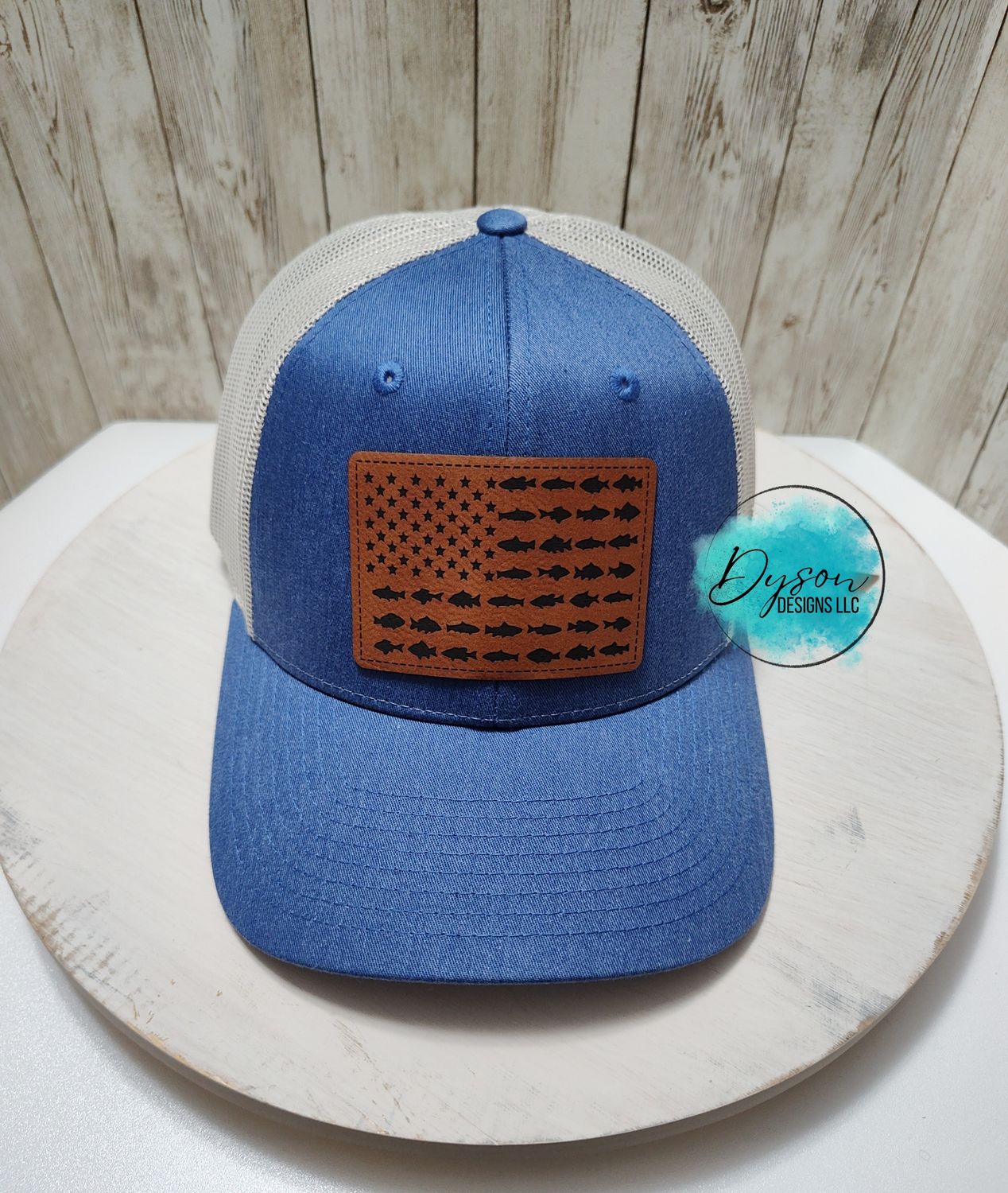 Fish flag (blue/gray)