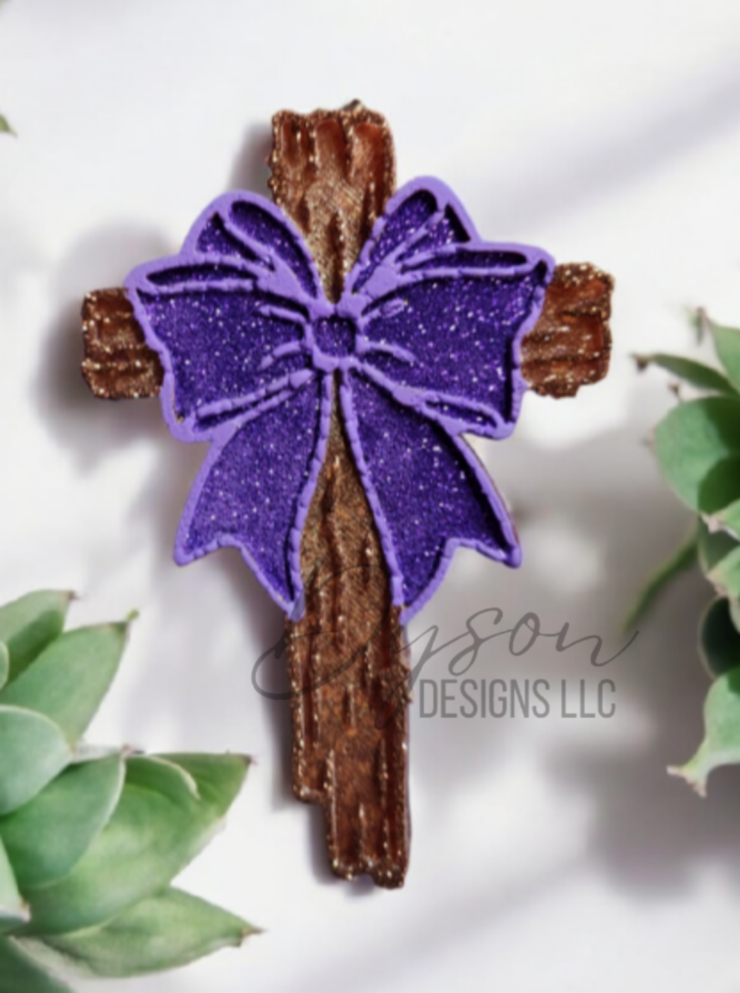 Rustic cross with bow - Create your custom (7-14 business day TAT)