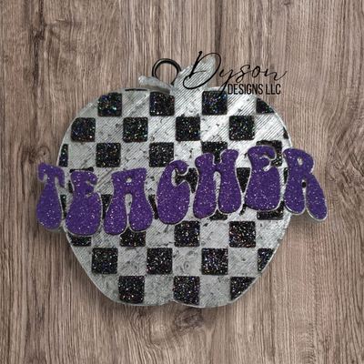 Teacher with checkered apple - Create your custom (7-14 business day TAT)
