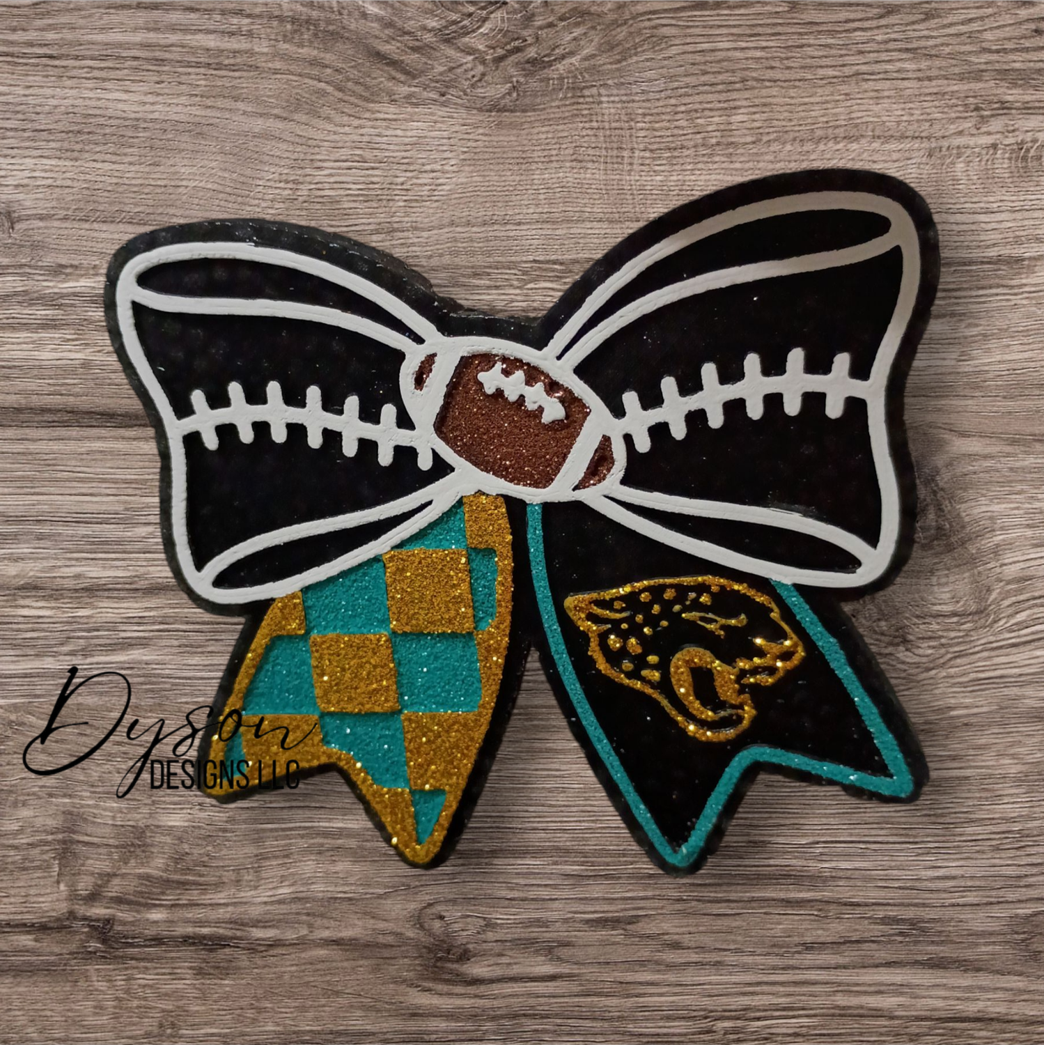 Jaguars football bow - Create your custom (7-14 business day TAT)